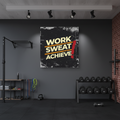 Work Sweat Achieve Motivational Canvas Art