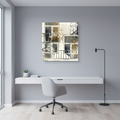 Winter Branches Parisian Window Canvas Art