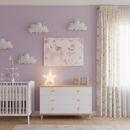 Unicorn Ballerina Blush Floral Girls Canvas Art