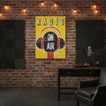 Radio On Air Retro Vintage Poster Canvas