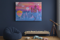 Enchanted Castle Hot Air Balloon Fantasy Canvas