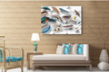 Exotic Feathers 3D Hexagon Effect Canvas Art