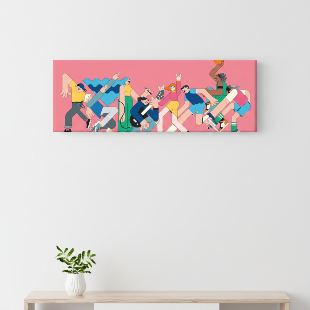 Youth Vibes Pop Art Panoramic Canvas Art