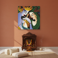 Radha Krishna Abstract Pop Art Modern Canvas
