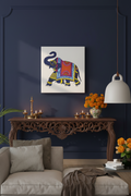 Festive Indian Elephant Trunk Up Lucky Canvas