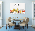 Bar Time To Drink Watercolour Canvas Art