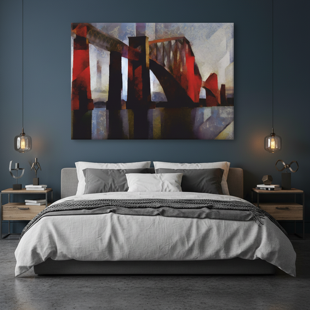 Abstract Industrial Bridge Canvas Wall Art