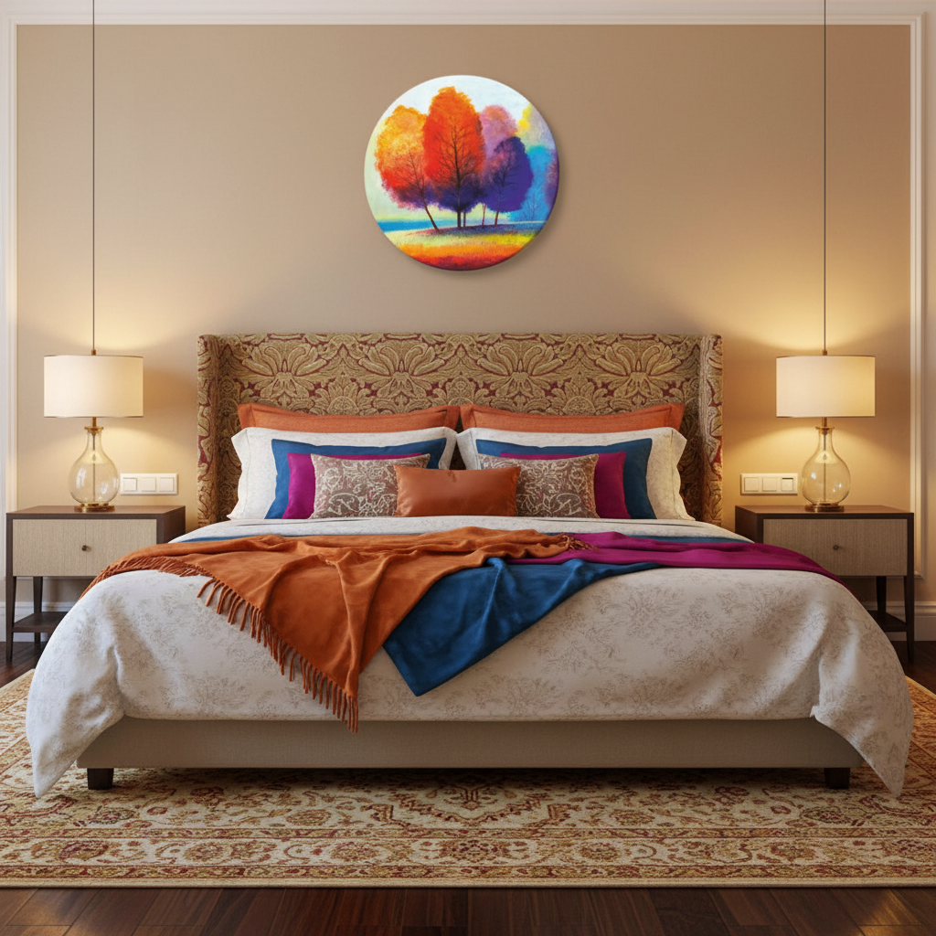 Autumn Harmony — Colourful Abstract Trees Wall Art