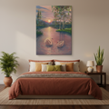 Swan Lake Sunset — Premium Wall Art