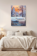 Winter Twilight — Snow Forest Sunset Wall Art