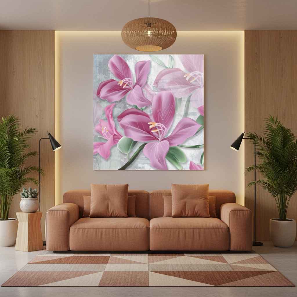 Pink Magnolia Bloom Wall Art
