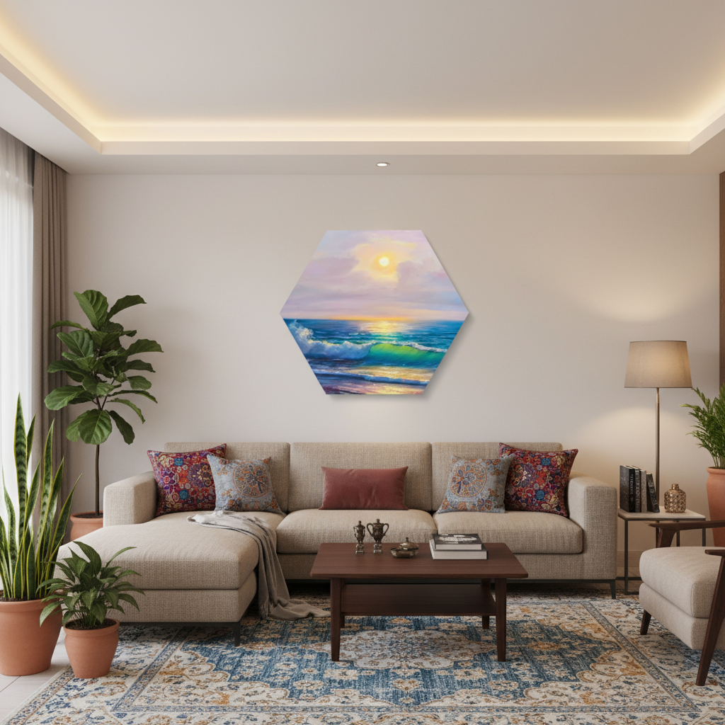 Serene Ocean Sunset — Premium Wall Art