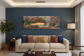 Rustic Village Life — Panoramic Impressionist Wall Art