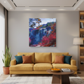 Autumn Falls — Dramatic Waterfall & Foliage Wall Art