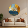 Golden Money Tree Circular Wall Art