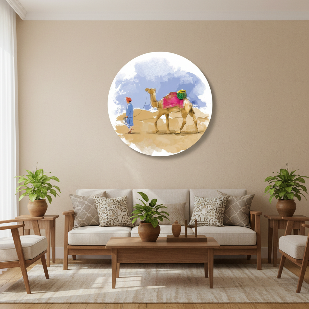Desert Wanderer – Rajasthani Camel Wall Art