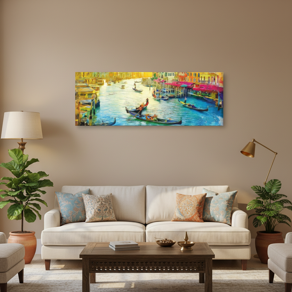 Venice Gondola Canal — Panoramic Wall Art