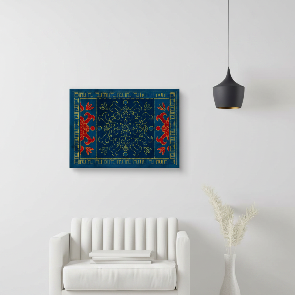 Royal Blue Mandala Medallion Wall Art