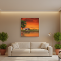 Golden Hour by the Lake – Sunset Landscape Wall Art