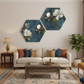 Magnolia Hex – Floral Diptych Wall Art