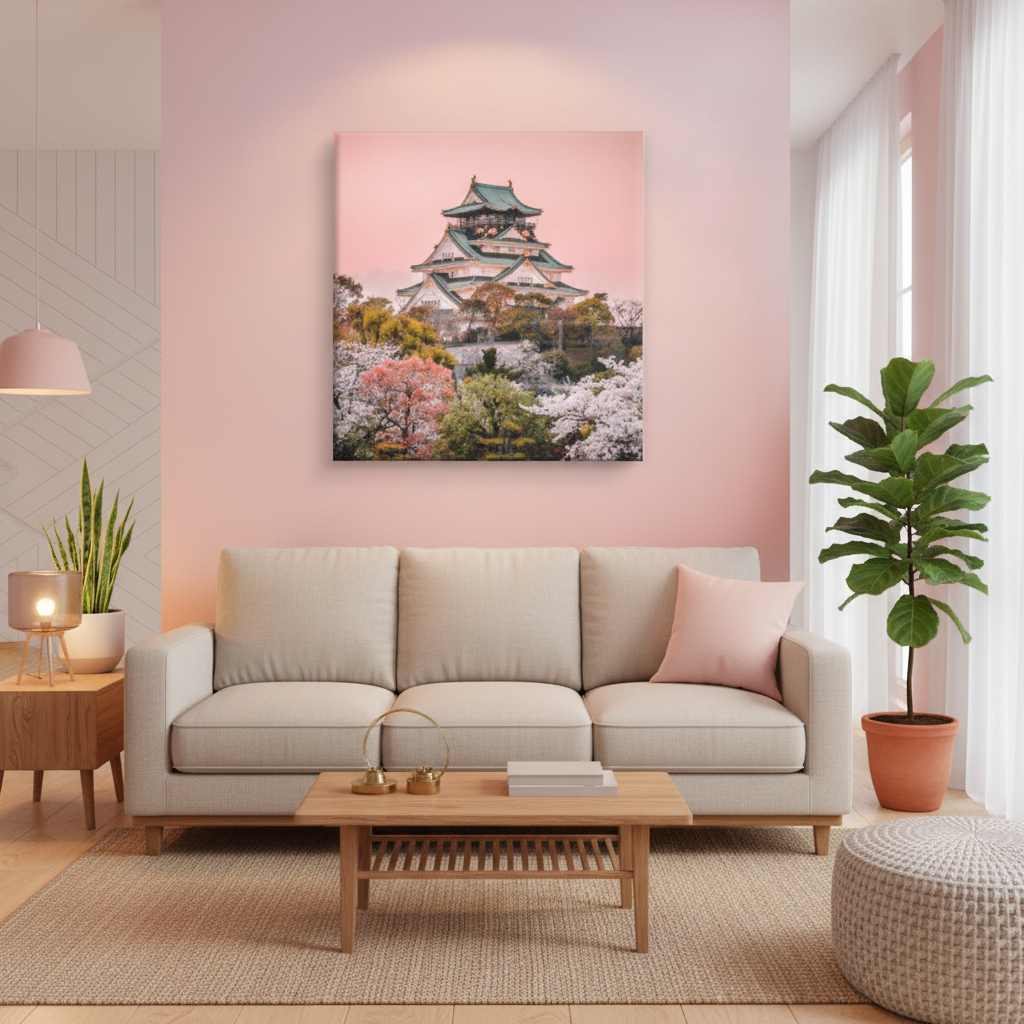 Sakura Castle – Japanese Cherry Blossom Wall Art