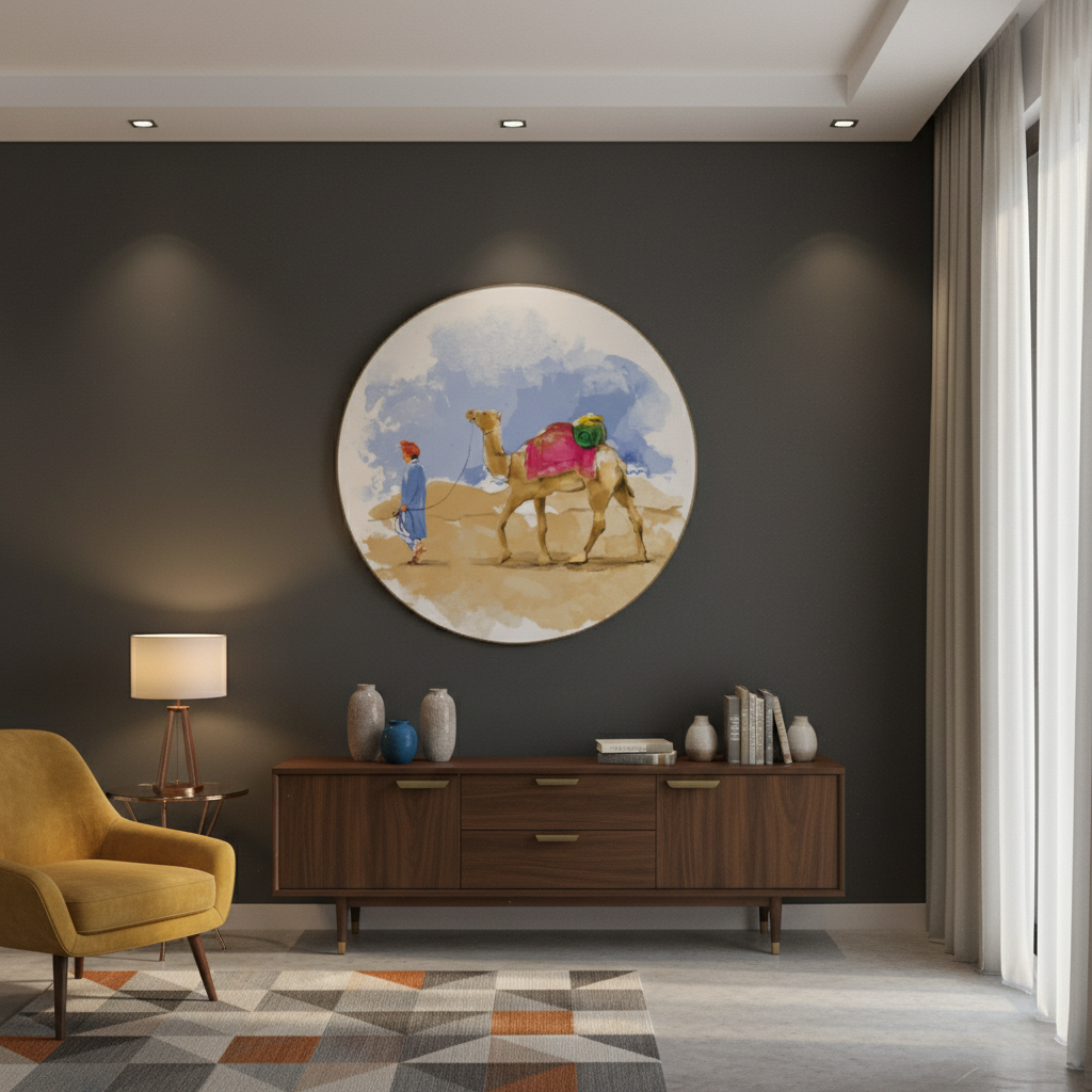 Desert Wanderer – Rajasthani Camel Wall Art