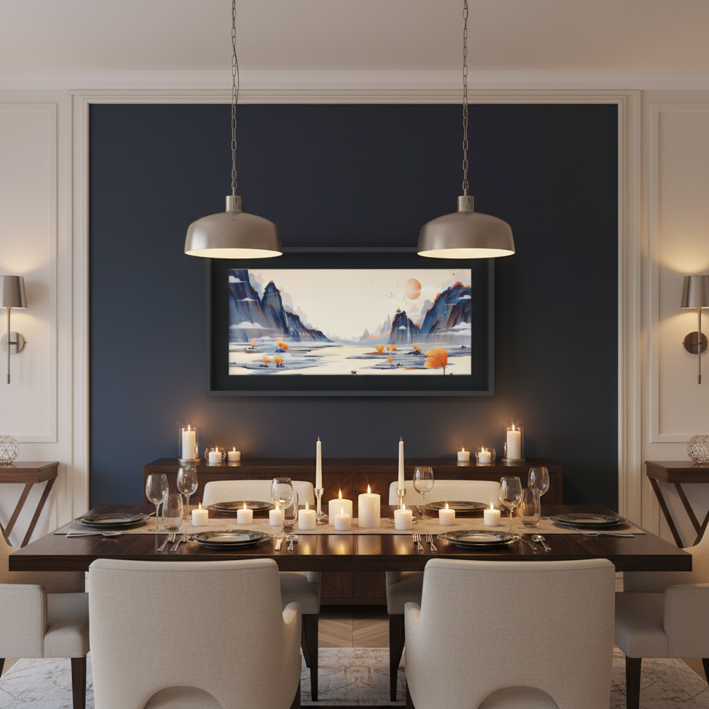 Still Waters — Minimalist Japanese Panoramic Landscape Wall Art