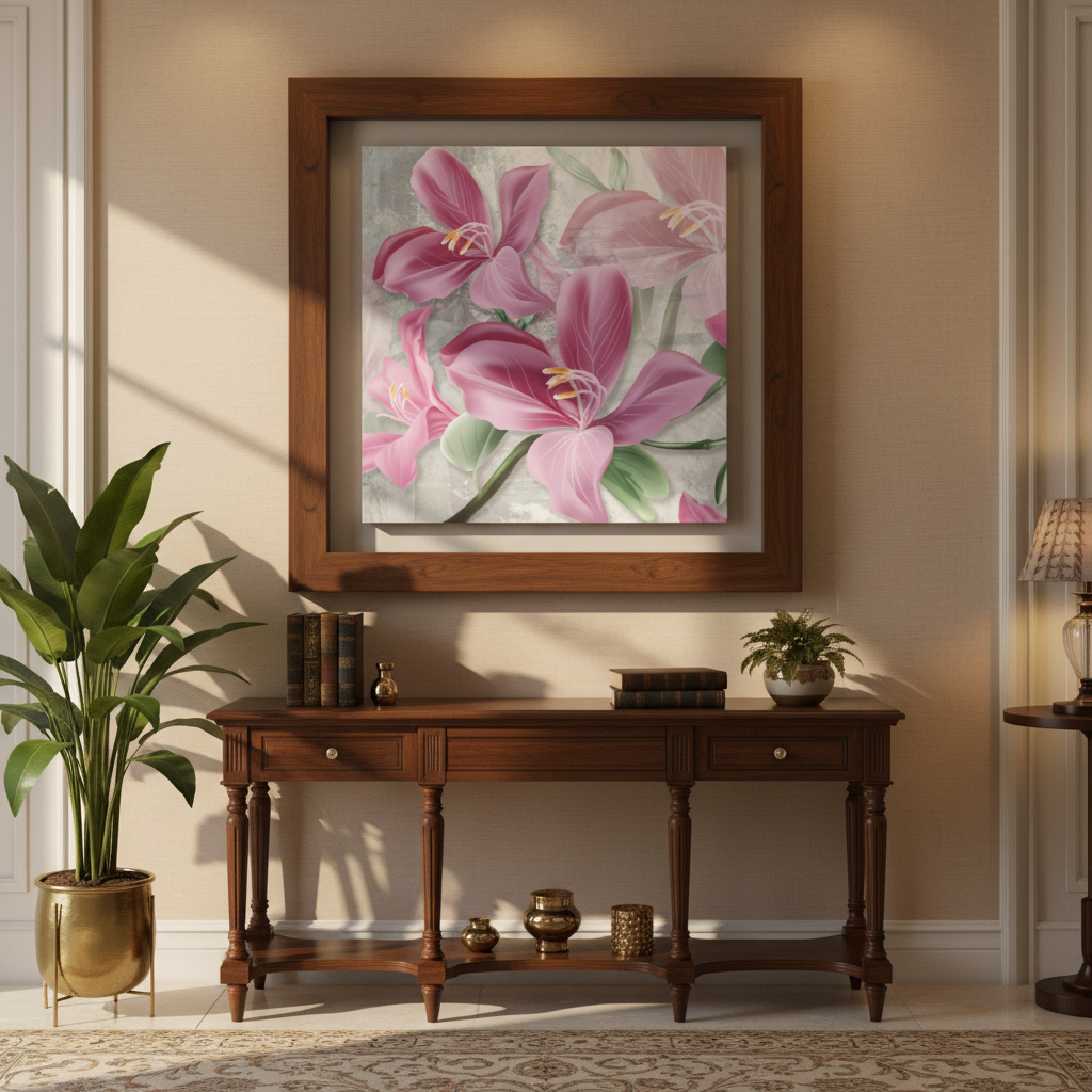 Pink Magnolia Bloom Wall Art