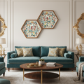 Tribal Mosaic — Hexagonal Diptych Geometric Wall Art