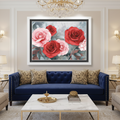 Rose Bloom — Red & Pink Floral Wall Art