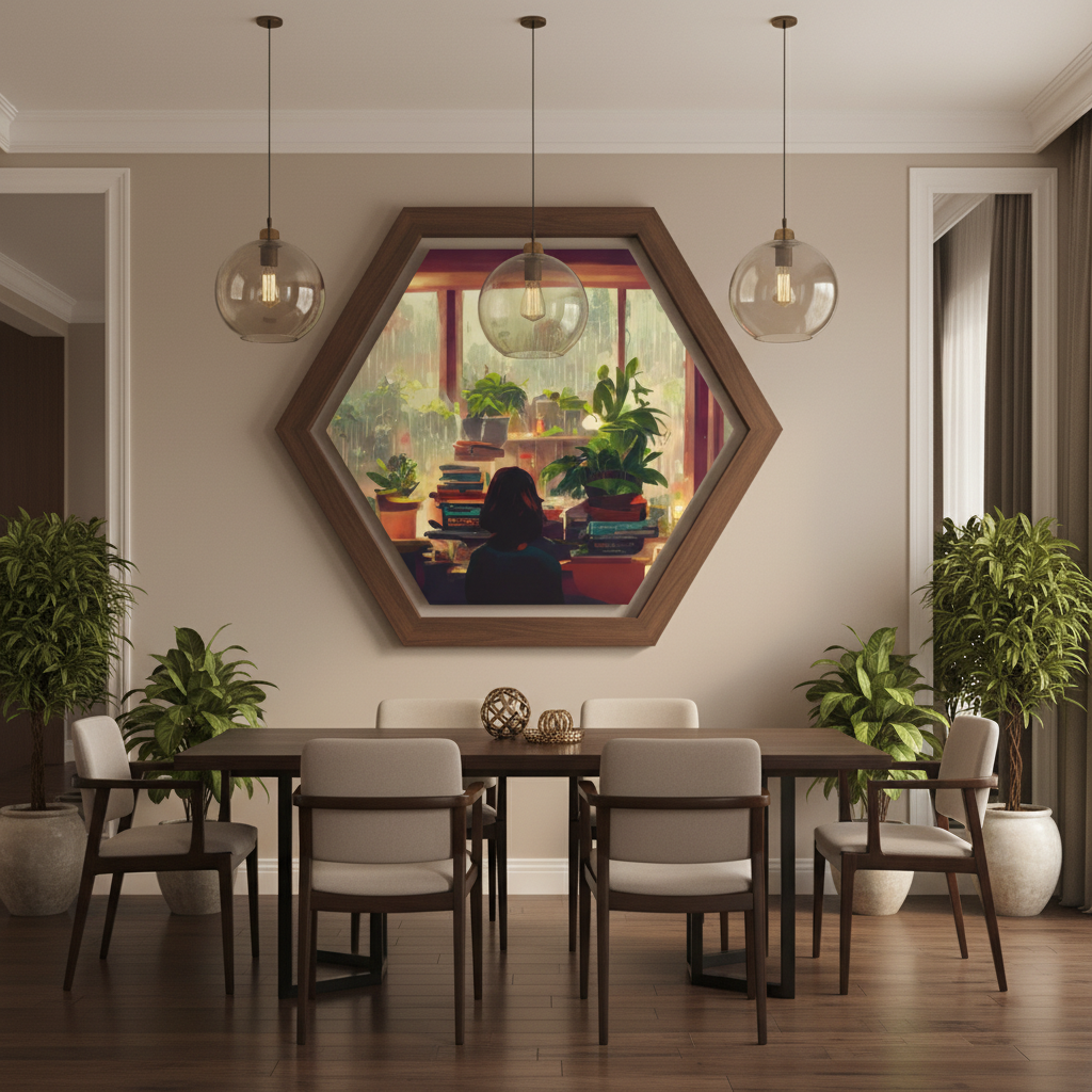Rainy Day Reverie — Cozy Reading Nook Wall Art