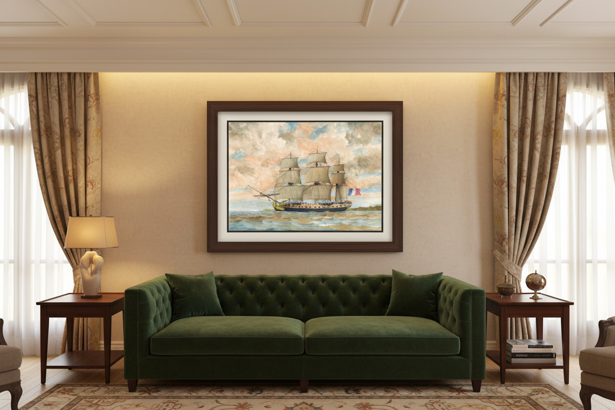Grand Voyage — Classical Tall Ship Oil Painting Wall Art