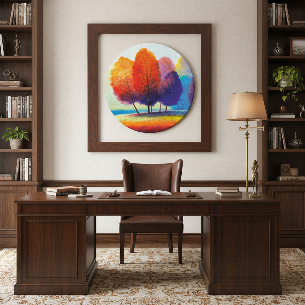 Autumn Harmony — Colourful Abstract Trees Wall Art