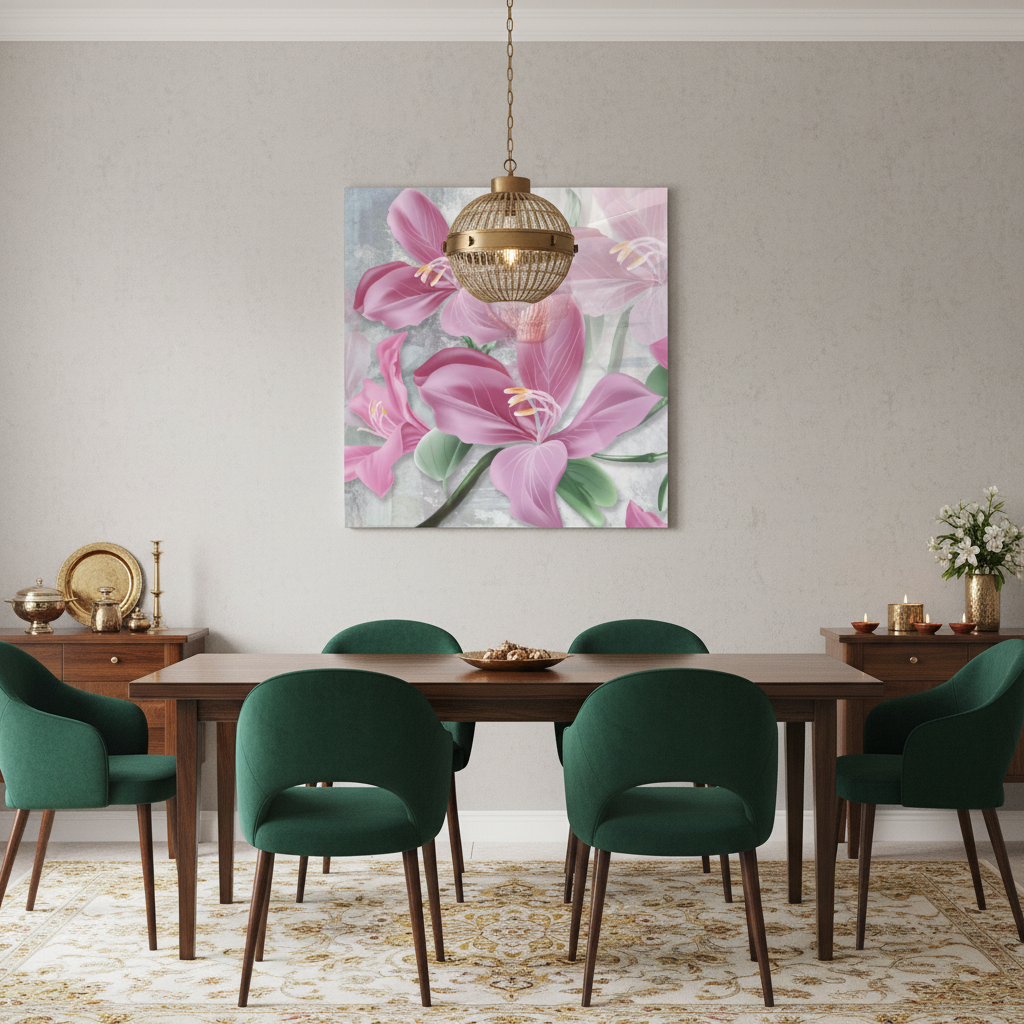 Pink Magnolia Bloom Wall Art
