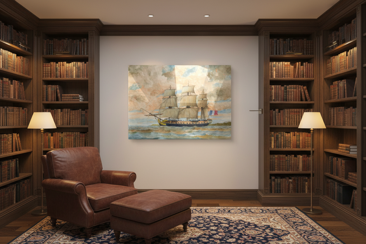 Grand Voyage — Classical Tall Ship Oil Painting Wall Art