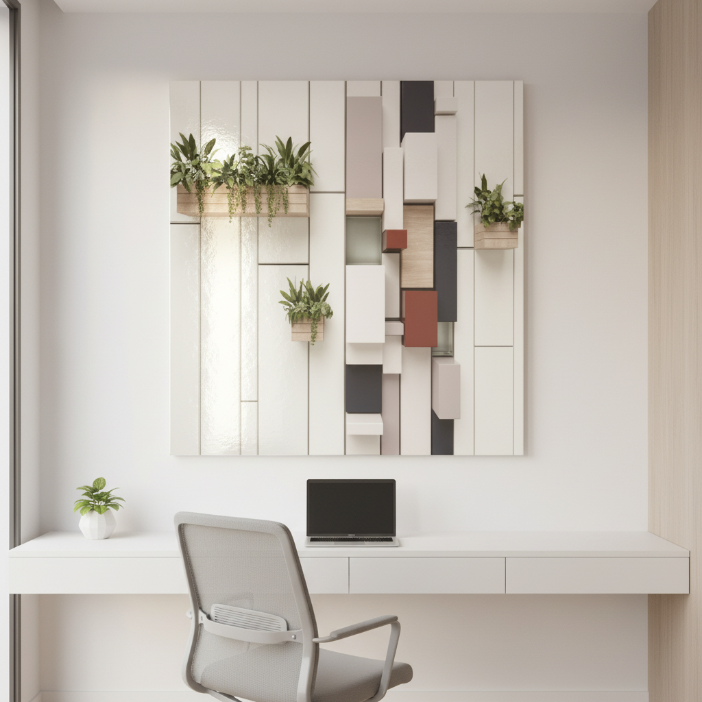 Urban Garden — 3D Geometric Botanical Wall Art