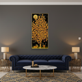 Golden Autumn Tree & Deer Night Wall Art