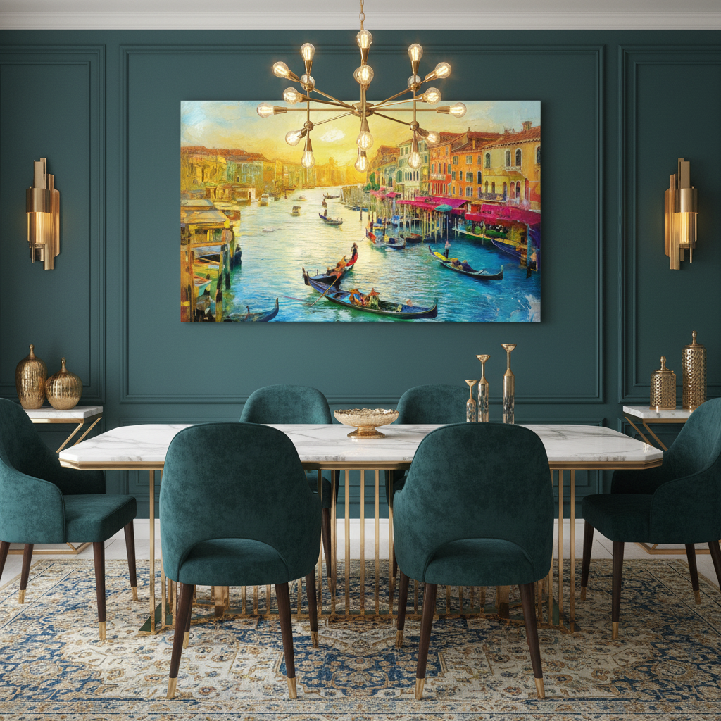 Venice Gondola Canal — Panoramic Wall Art