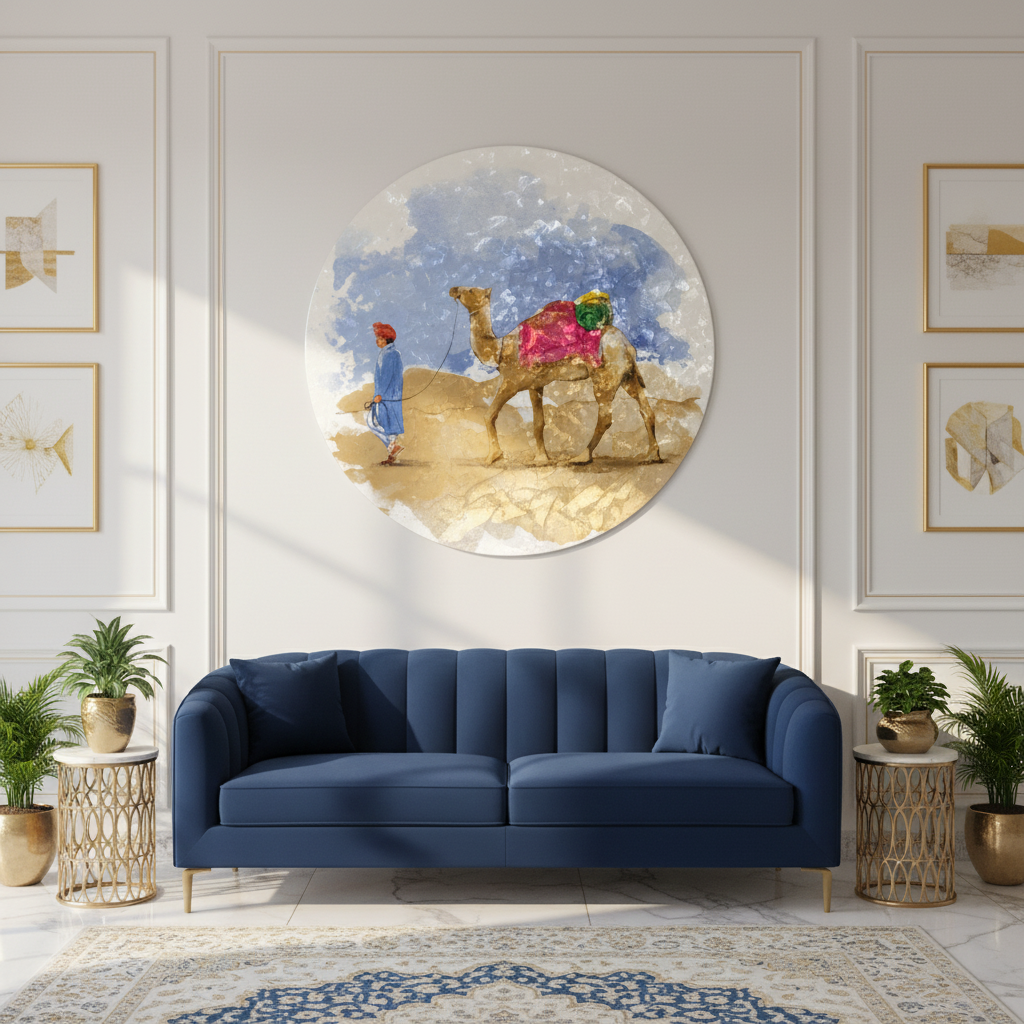 Desert Wanderer – Rajasthani Camel Wall Art
