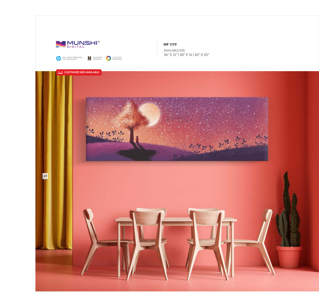 Moonlit Blossom Night Wall Art