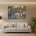 Traditional Village Life 3D Relief Canvas Wall Art